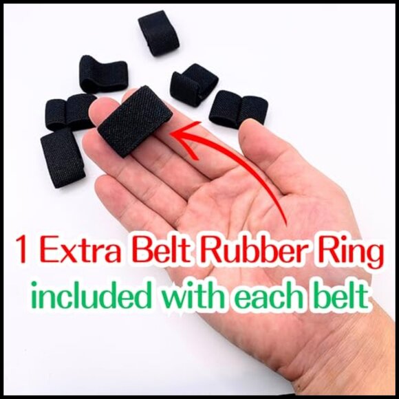 Double D-Ring Metal Buckle Canvas Web Belt, Adjustable 53 inch